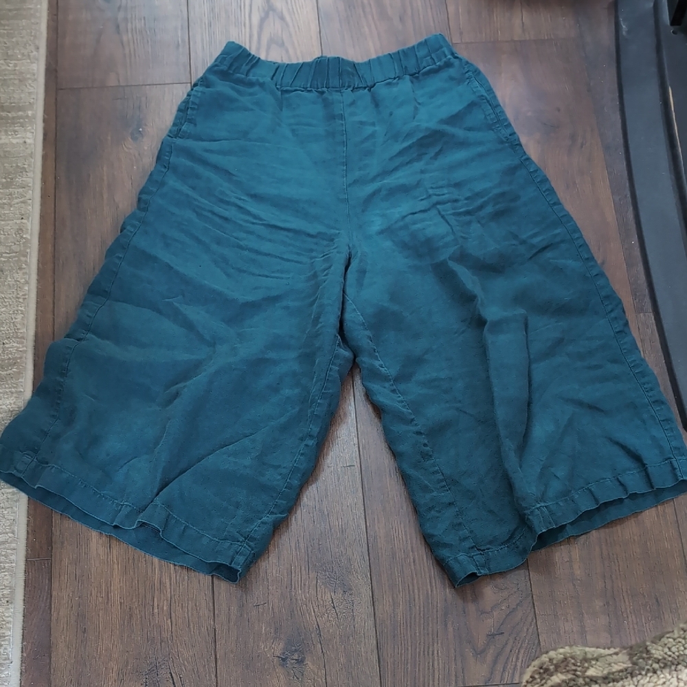 notPERFECTLINEN Dark Green Linen Pants